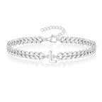 Gedraaide initiaalarmband l