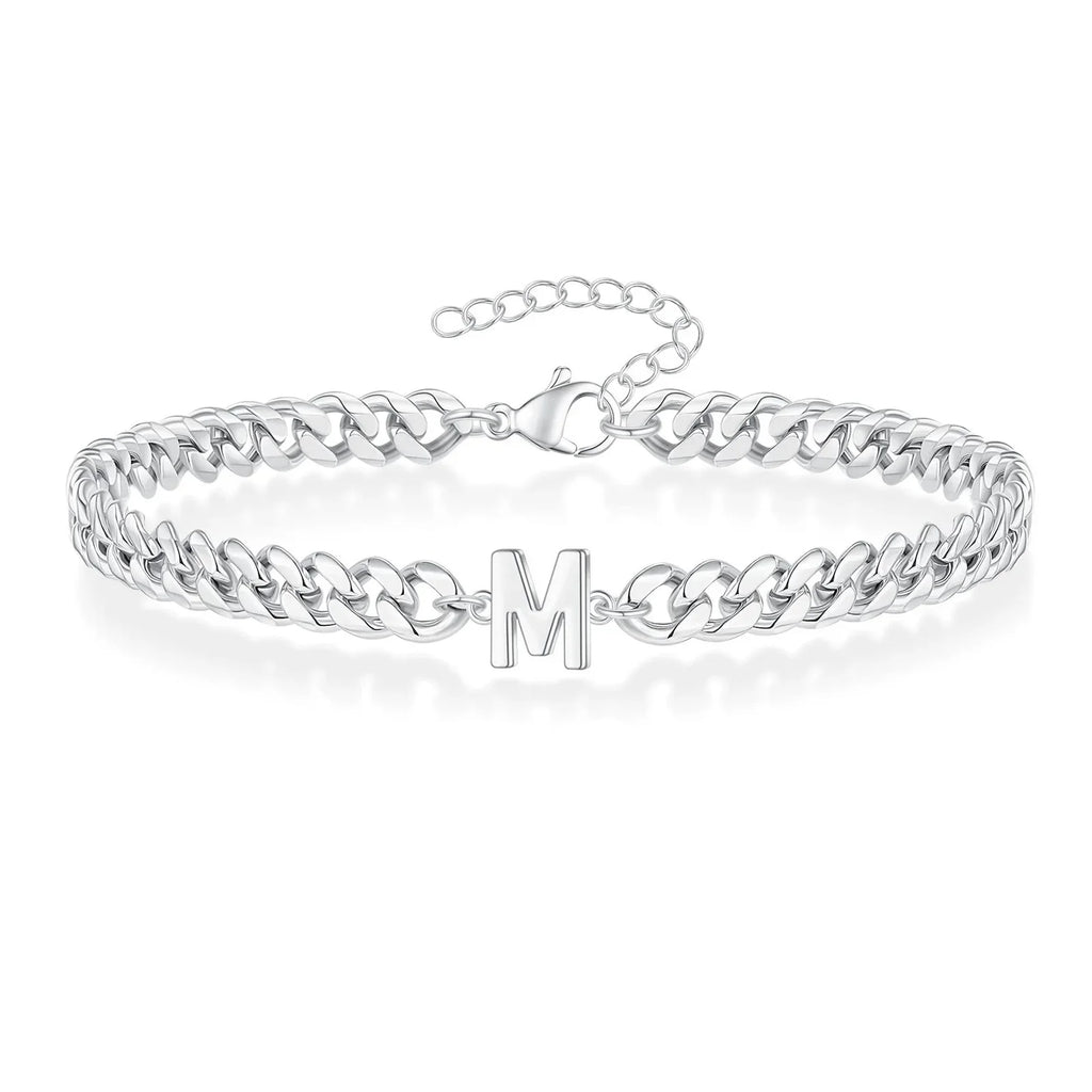 Gedraaide initiaalarmband m