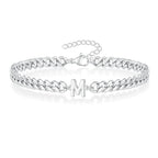 Gedraaide initiaalarmband m
