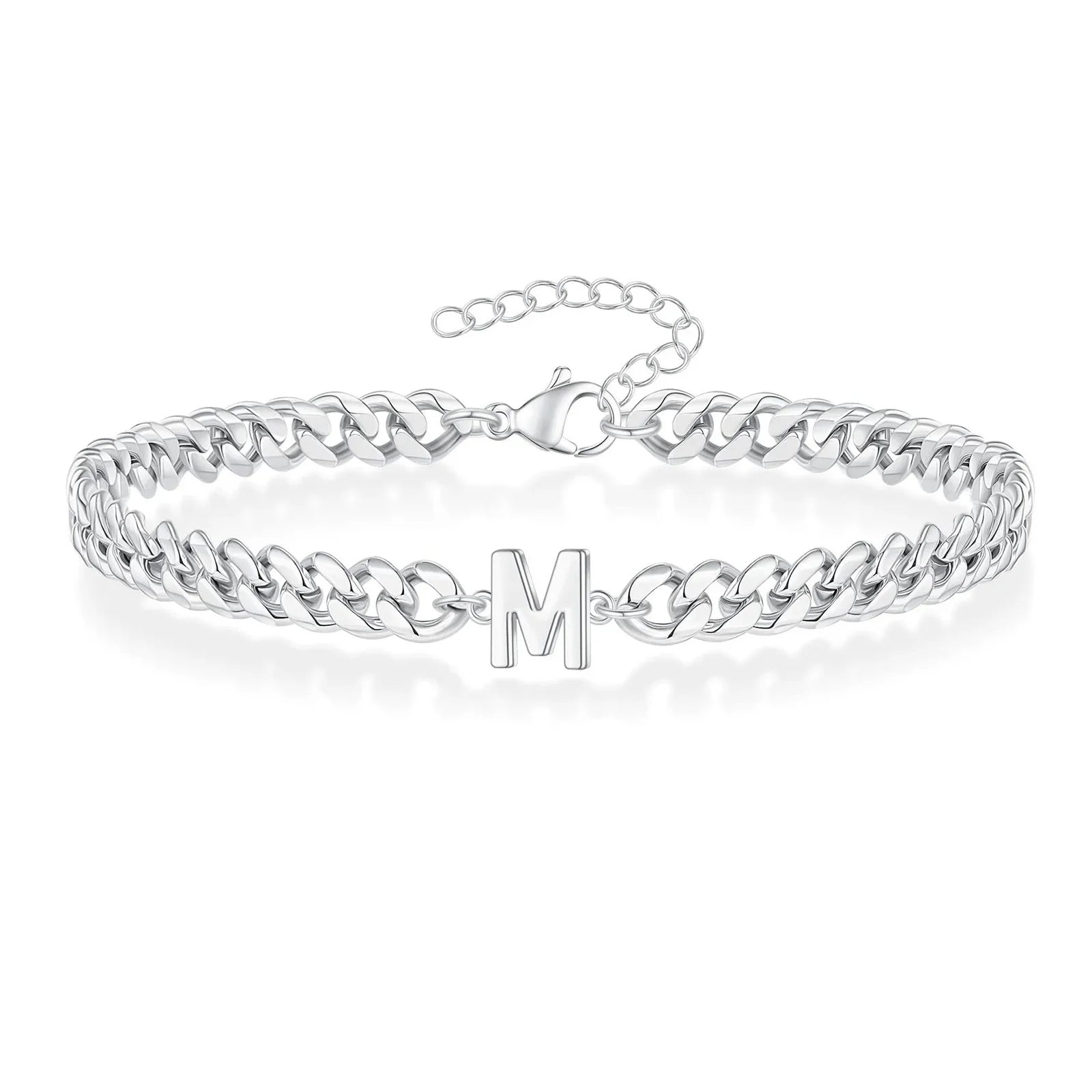 Gedraaide initiaalarmband m