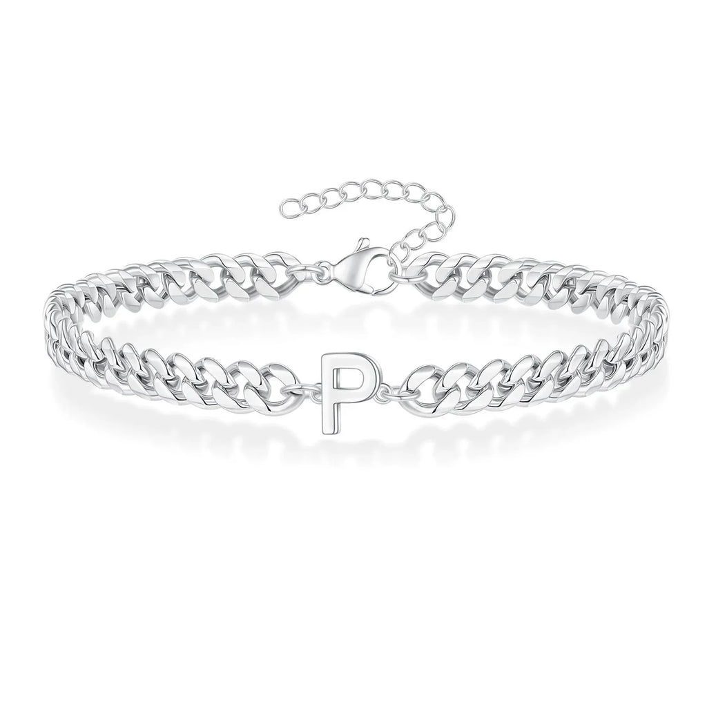 Gedraaide initiaalarmband p
