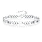 Gedraaide initiaalarmband p