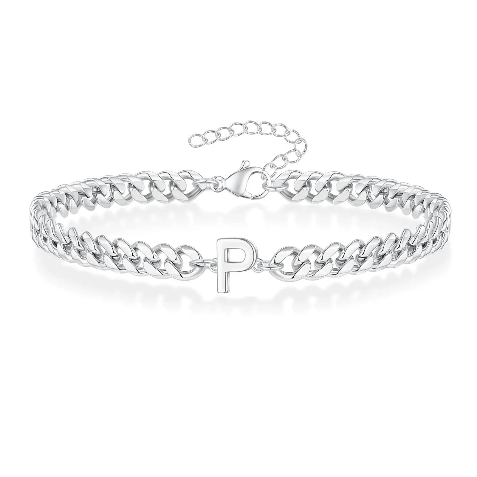 Gedraaide initiaalarmband p