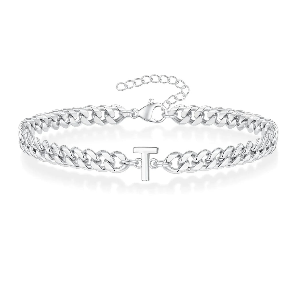 Gedraaide initiaalarmband t
