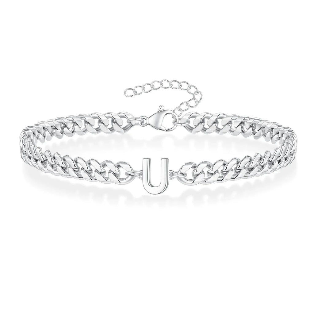 Gedraaide initiaalarmband u