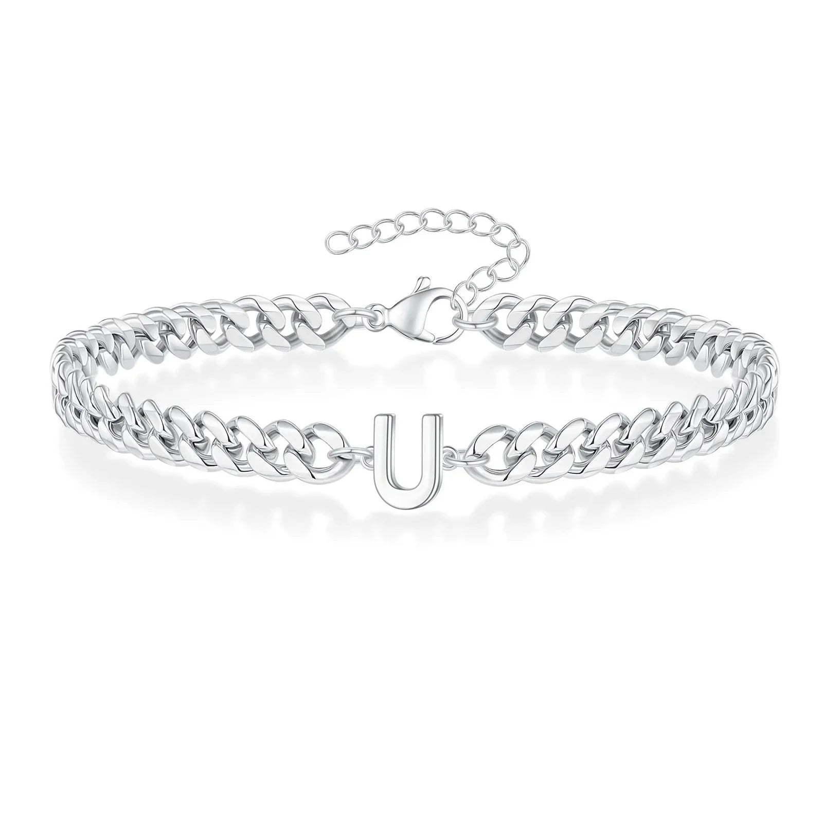 Gedraaide initiaalarmband u