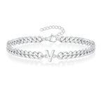 Gedraaide initiaalarmband v