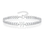 Gedraaide initiaalarmband w