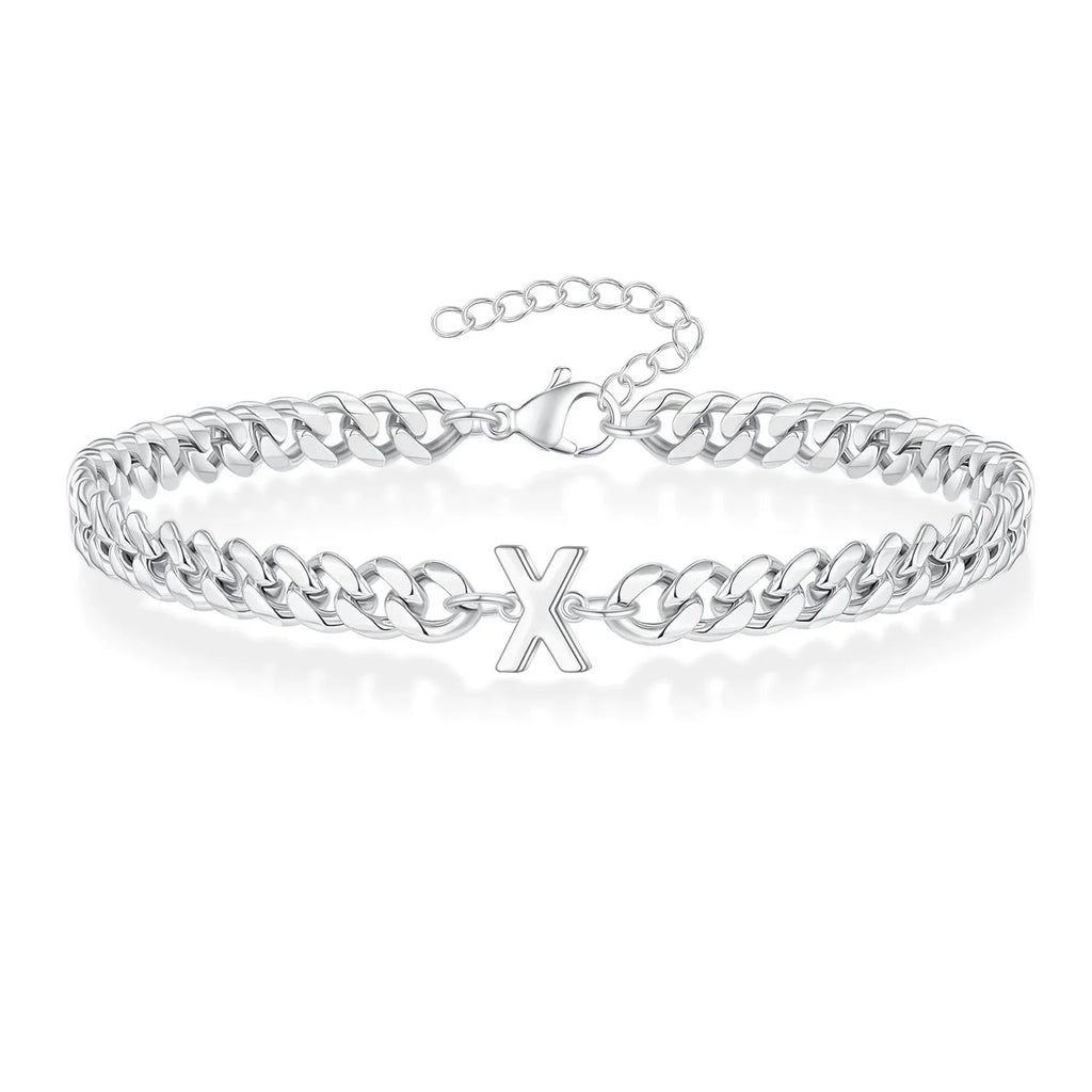 Gedraaide initiaalarmband x