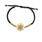 Bracelet Coloré de Femme Cube de Métatron noir