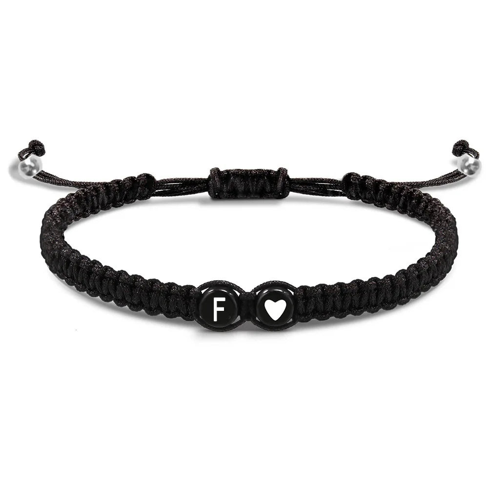 Gevlochten initialenarmband f