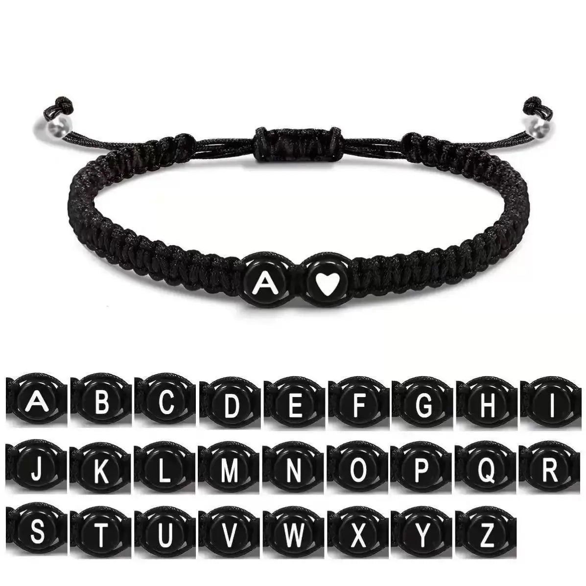 Gevlochten initialenarmband 