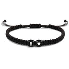 Gevlochten initialenarmband b