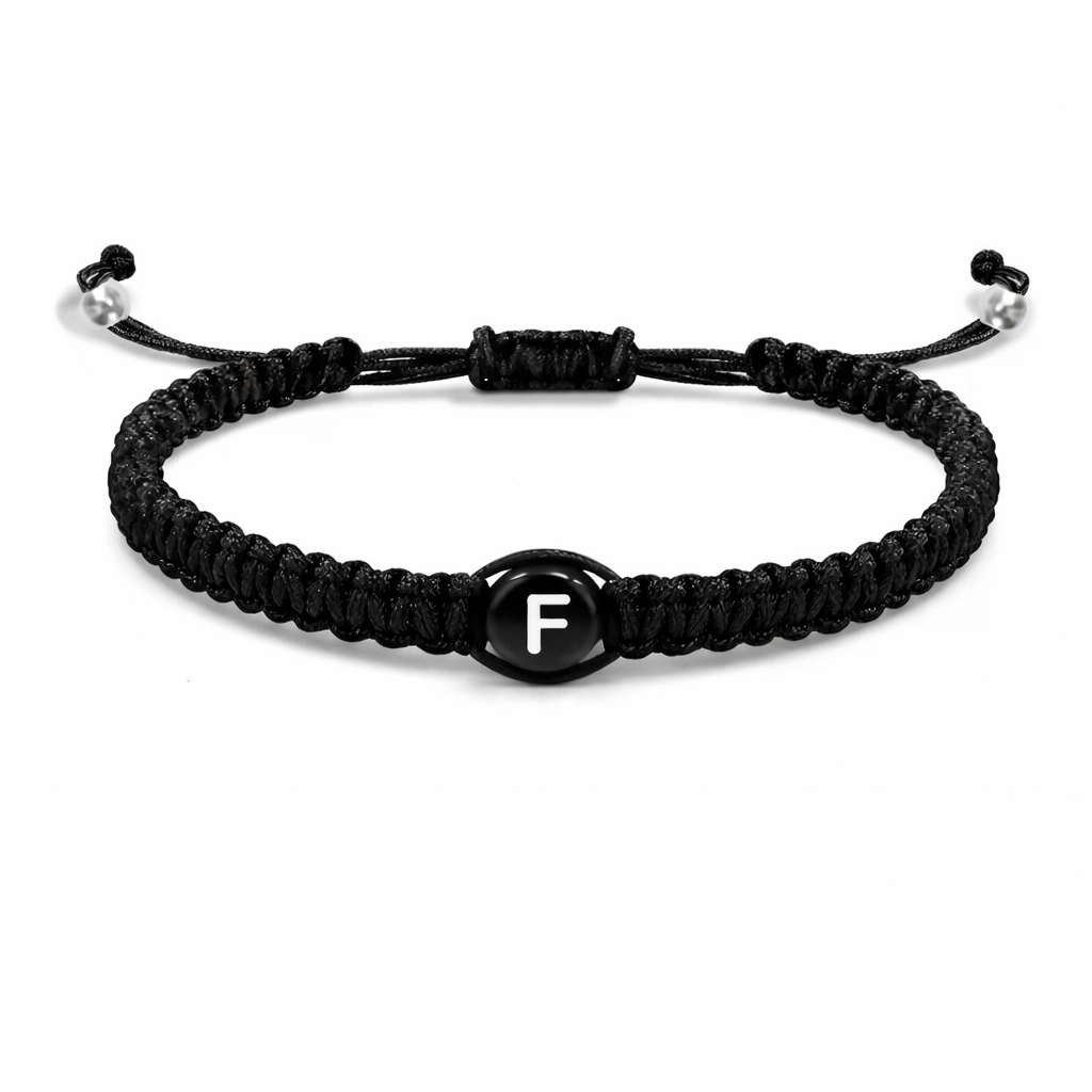 Gevlochten initialenarmband f