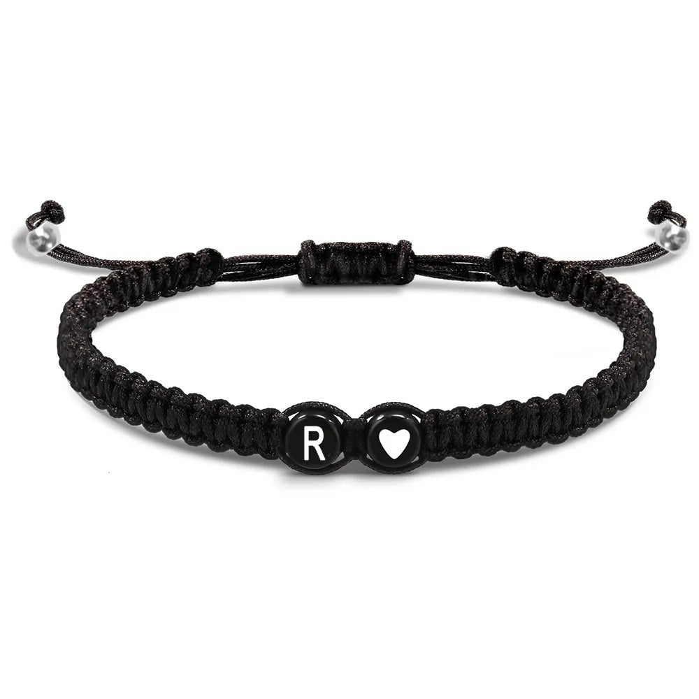 Gevlochten initialenarmband r