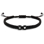 Gevlochten initialenarmband w