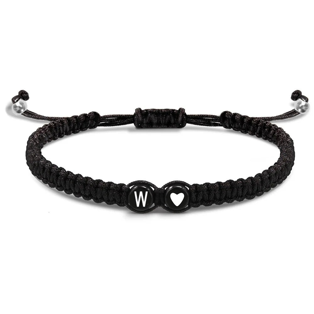 Gevlochten initialenarmband w