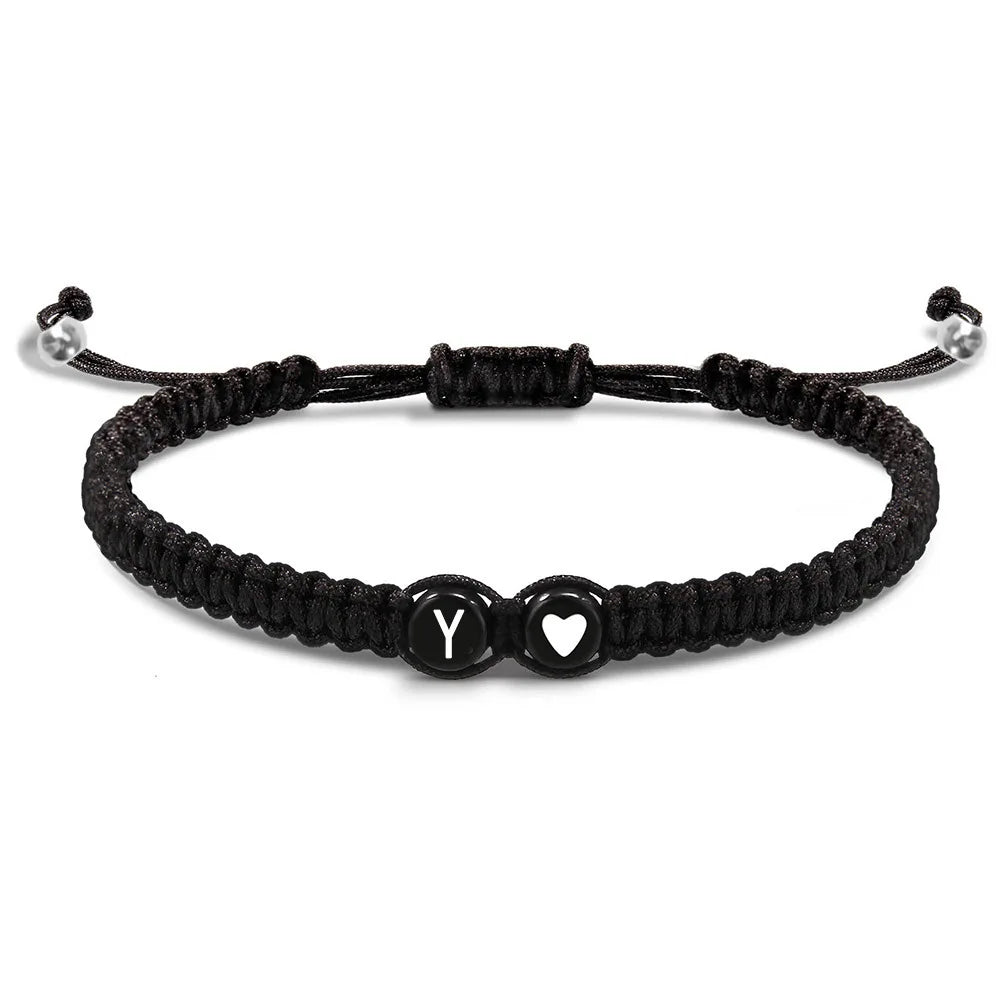 Gevlochten initialenarmband y