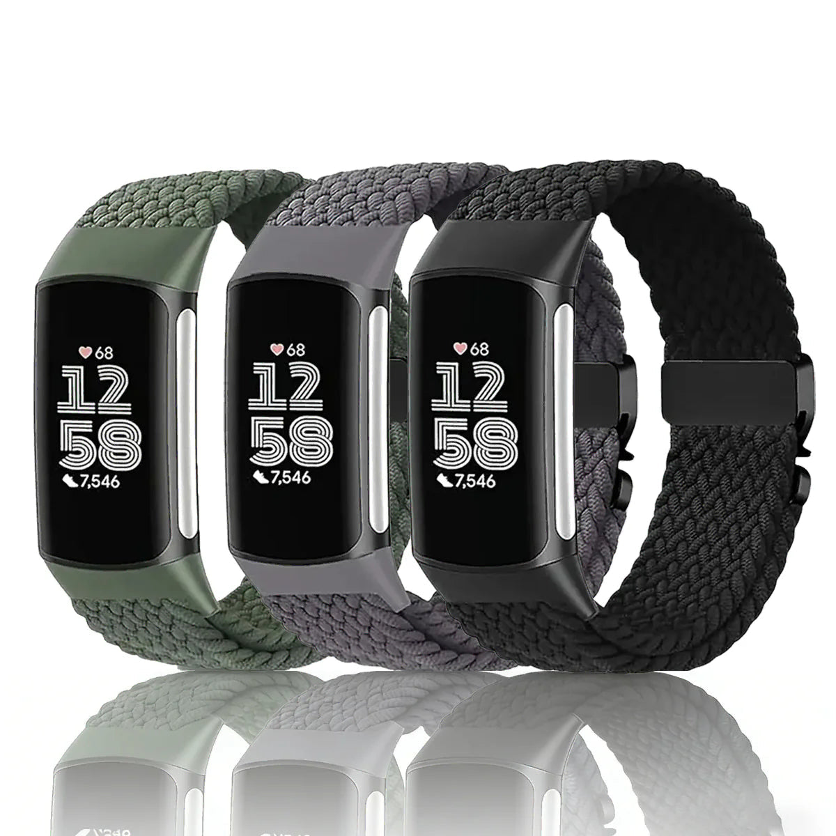 Gevlochten bandje voor Fitbit Charge 5, Charge 6 horloge
