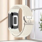 Gevlochten bandje voor Fitbit Charge 5, Charge 6 horloge wit