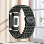 Gevlochten bandje voor Fitbit Charge 5, Charge 6 horloge legergroen
