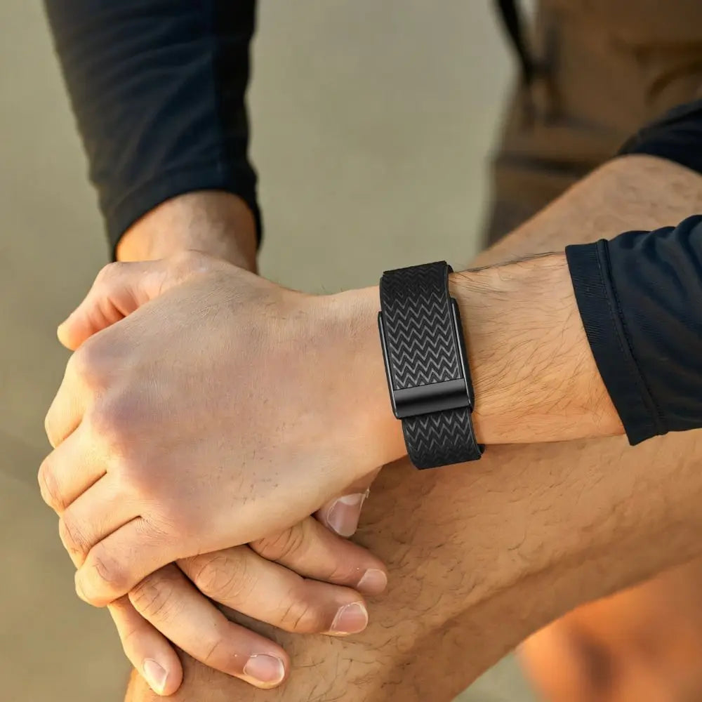 Nylon horlogebandje voor Google Fitbit Air zwart