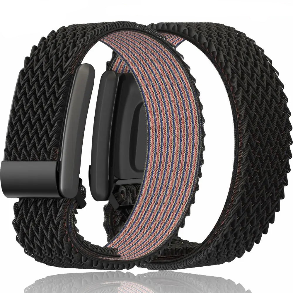 Nylon horlogebandje voor Google Fitbit Air zwart