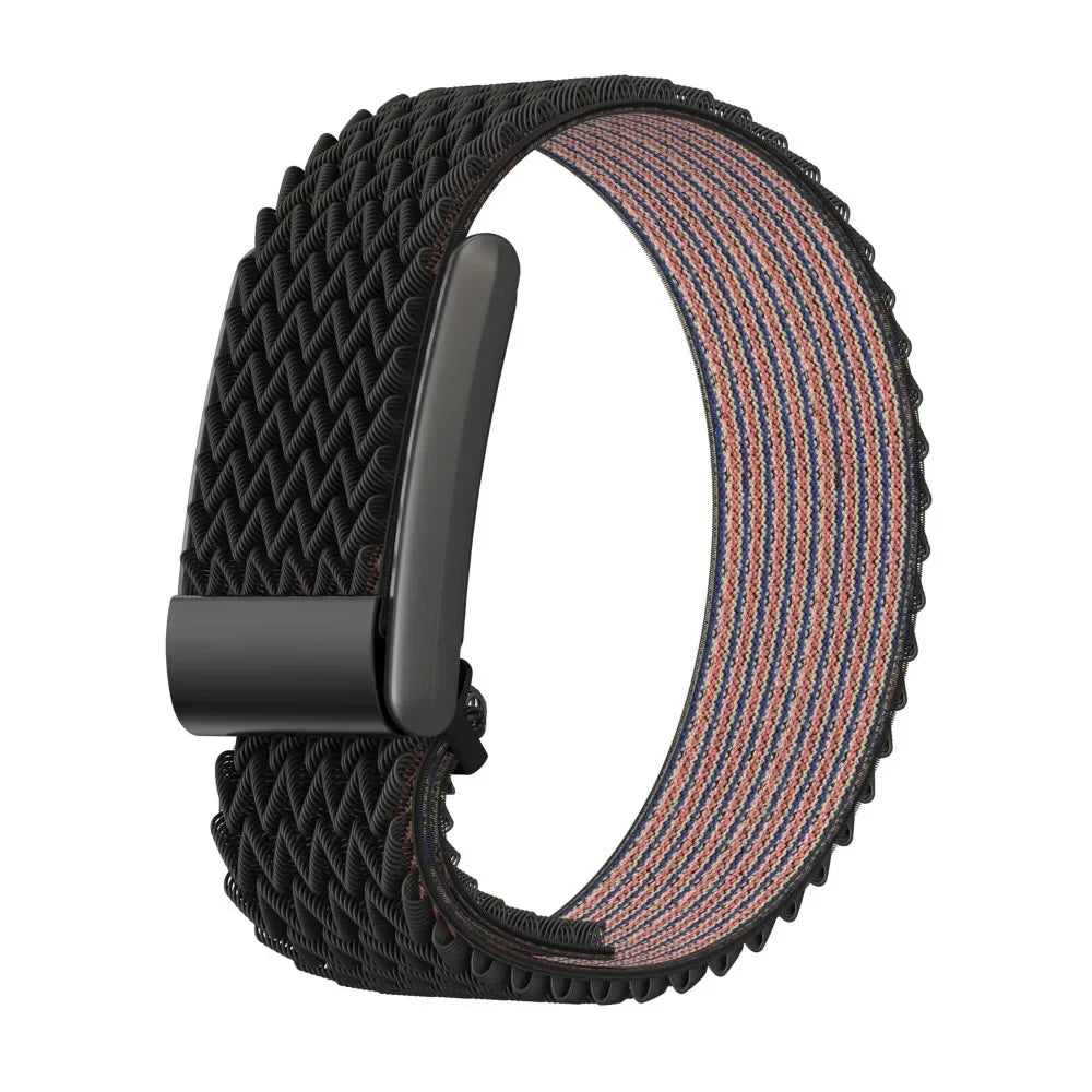 Nylon horlogebandje voor Google Fitbit Air zwart