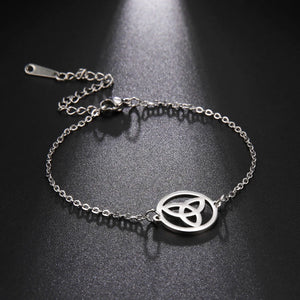 Bracelet Triquetra Noeud de la Trinité Celtique argent