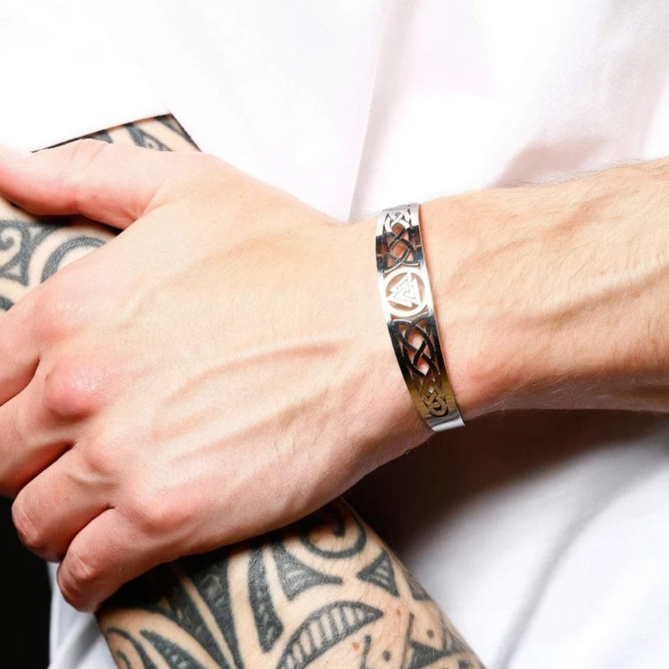 Verstelbare Viking Valknut armband 