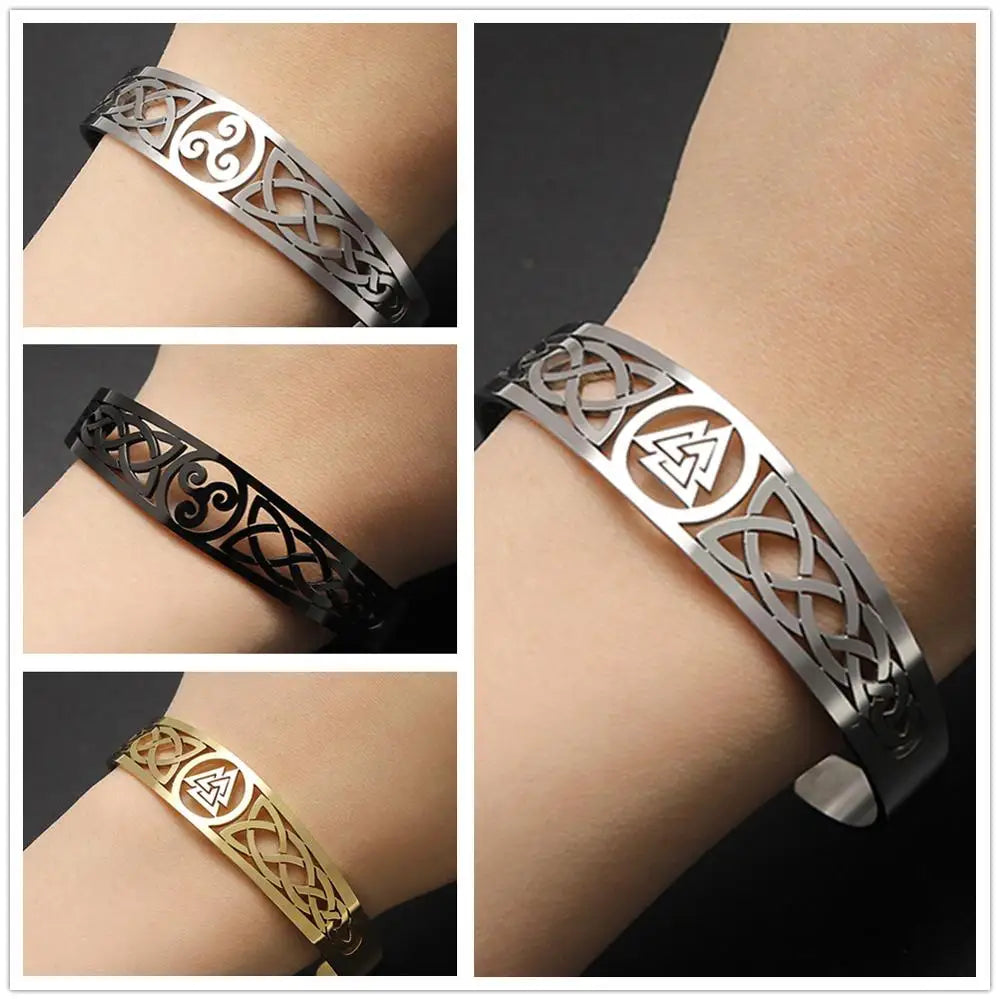Verstelbare Viking Valknut armband 