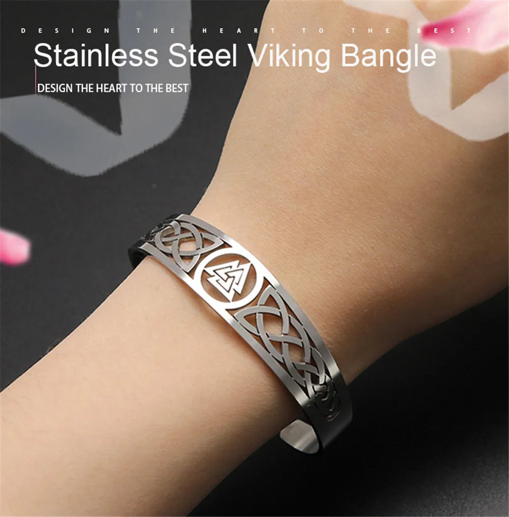 Verstelbare Viking Valknut armband 