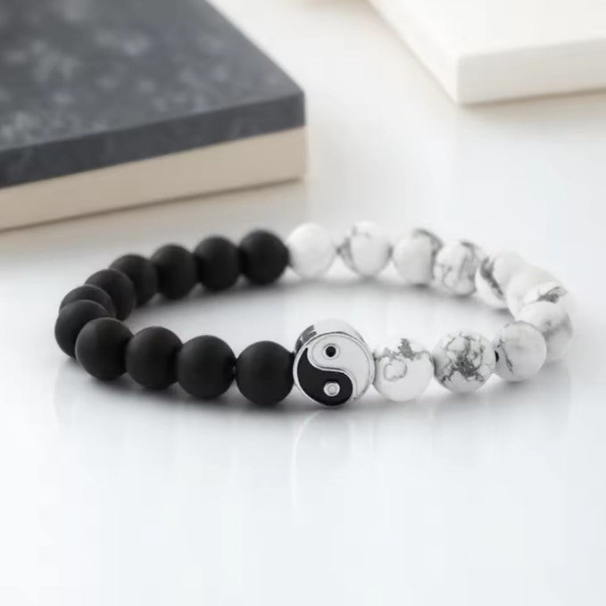 Bicolor Yin Yang Armband voor Mannen en Vrouwen 