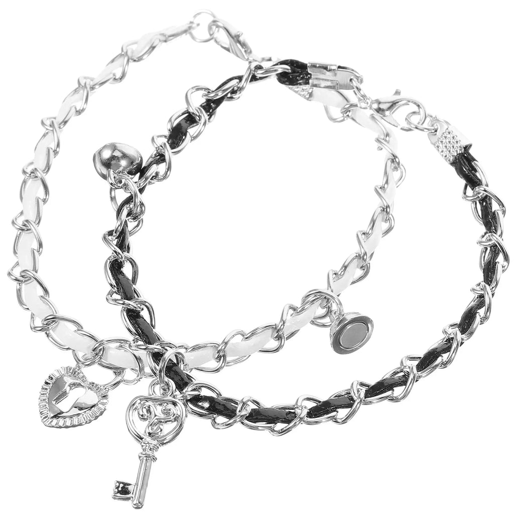 Armbanden voor koppels met sleutel en slot