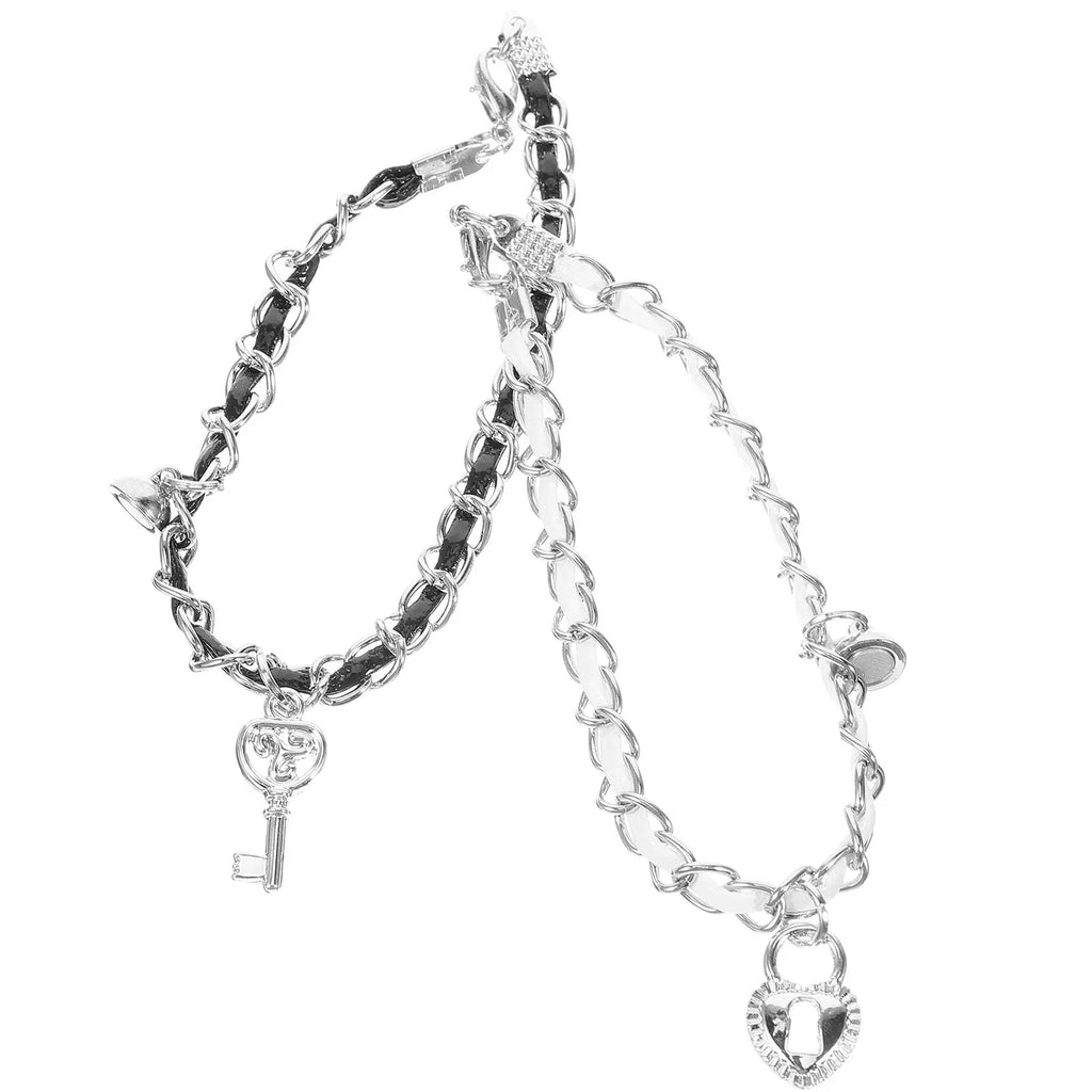 Armbanden voor koppels met sleutel en slot