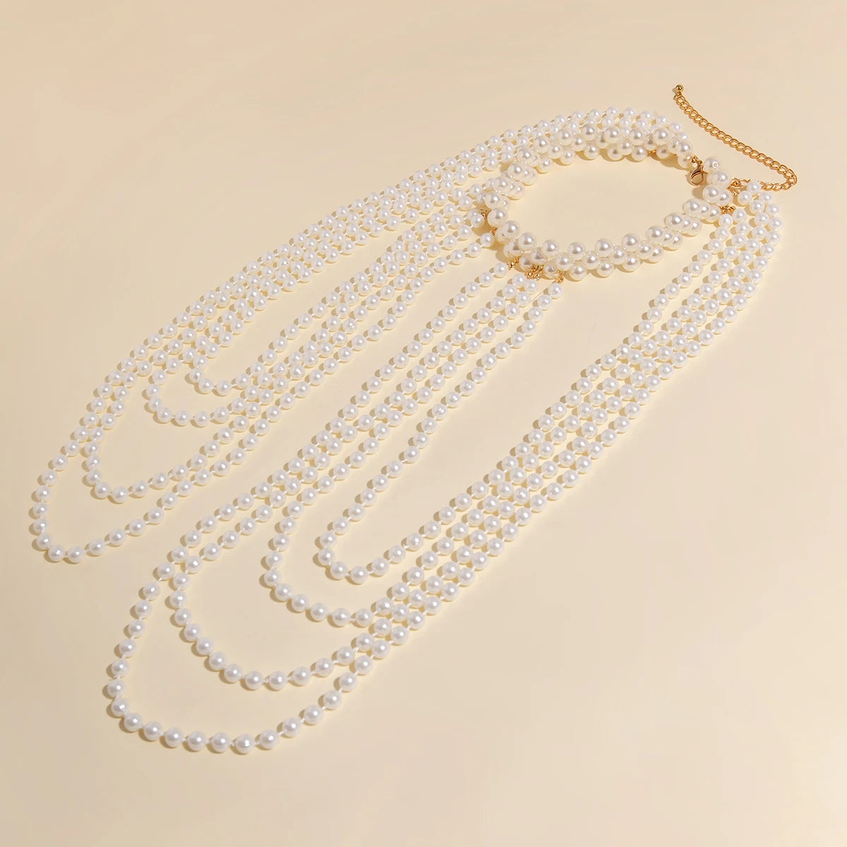 Schouderketting voor dames met parels - Sieraad voor sleutelbeen & schouder