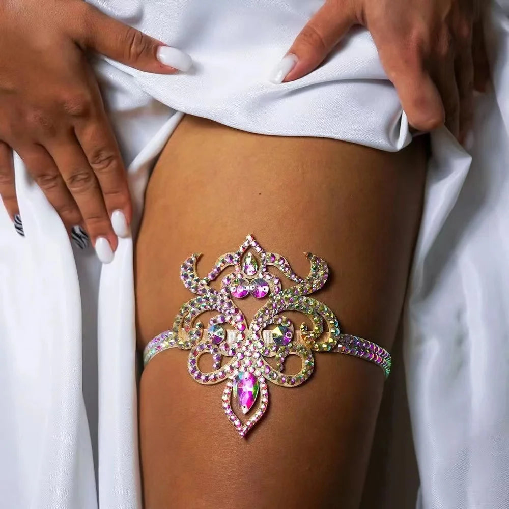 Kleurige dijenketting - beenjuweel voor dames