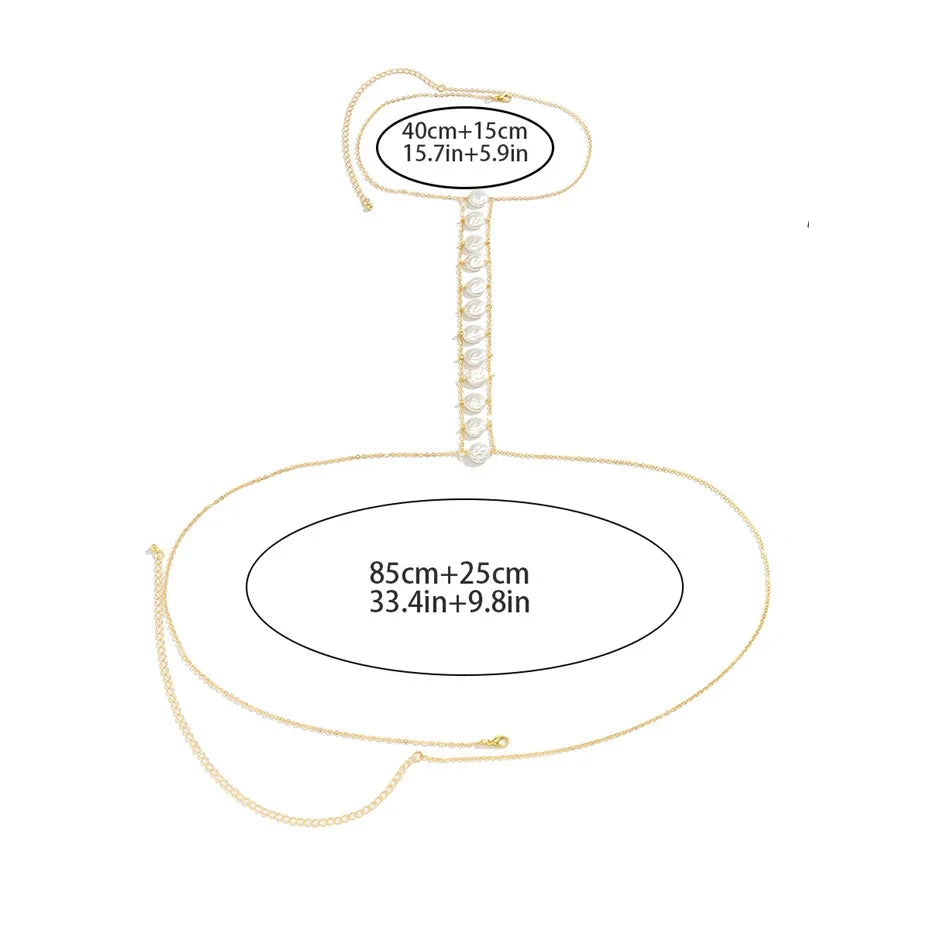 Chaîne de Décolleté Femme Collier Bijou Poitrine