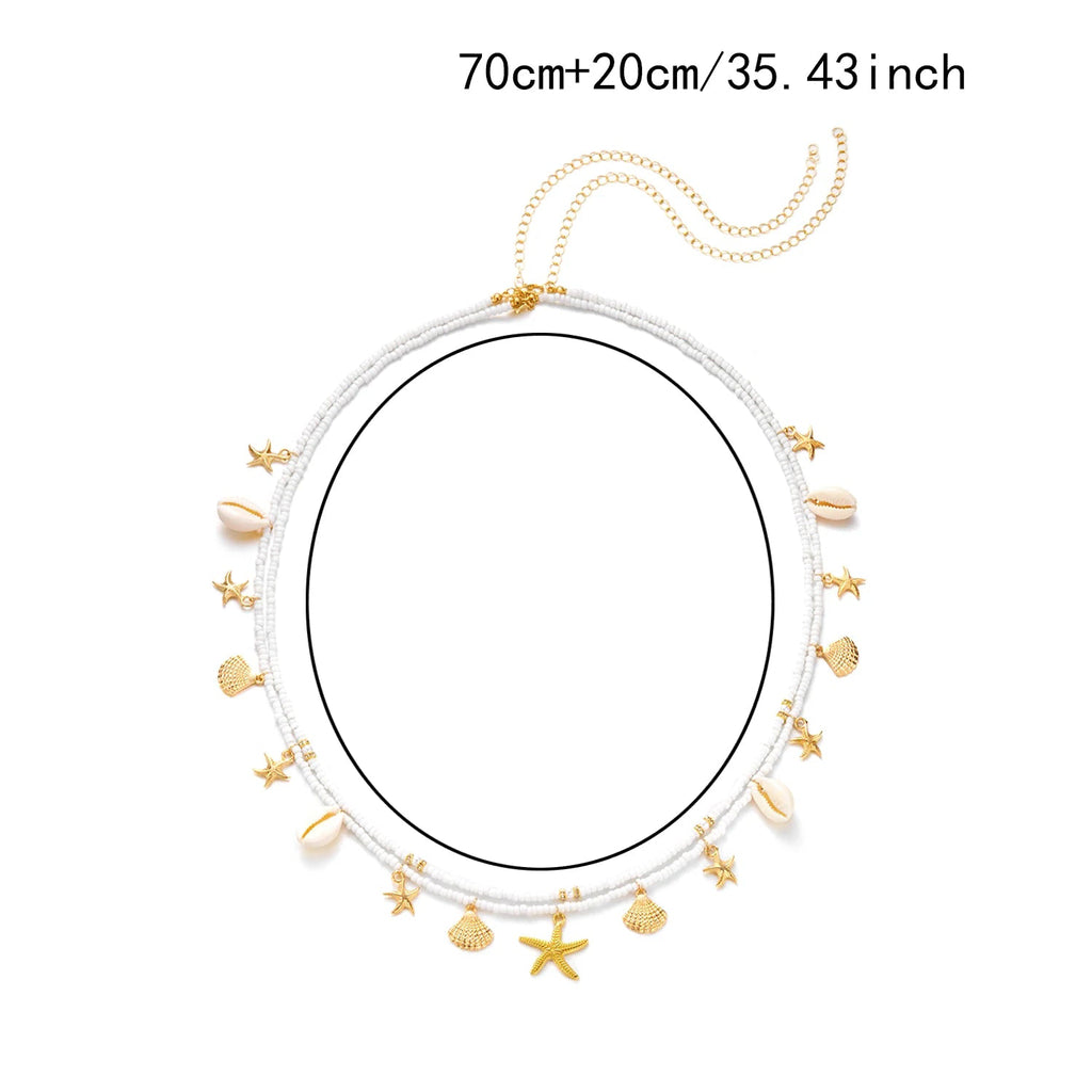 Schelp-heupketting - taille- en buikjuweel voor vrouwen 