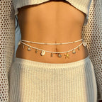 Schelp heupketting - taille- en buikjuweel voor dames kralen schelpen