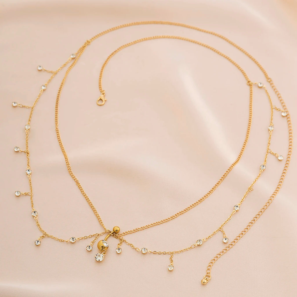 Heup- en navelketting - taille- en buikjuweel voor vrouw 