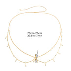 Heup- en navelketting - taille- en buikjuweel voor vrouw
