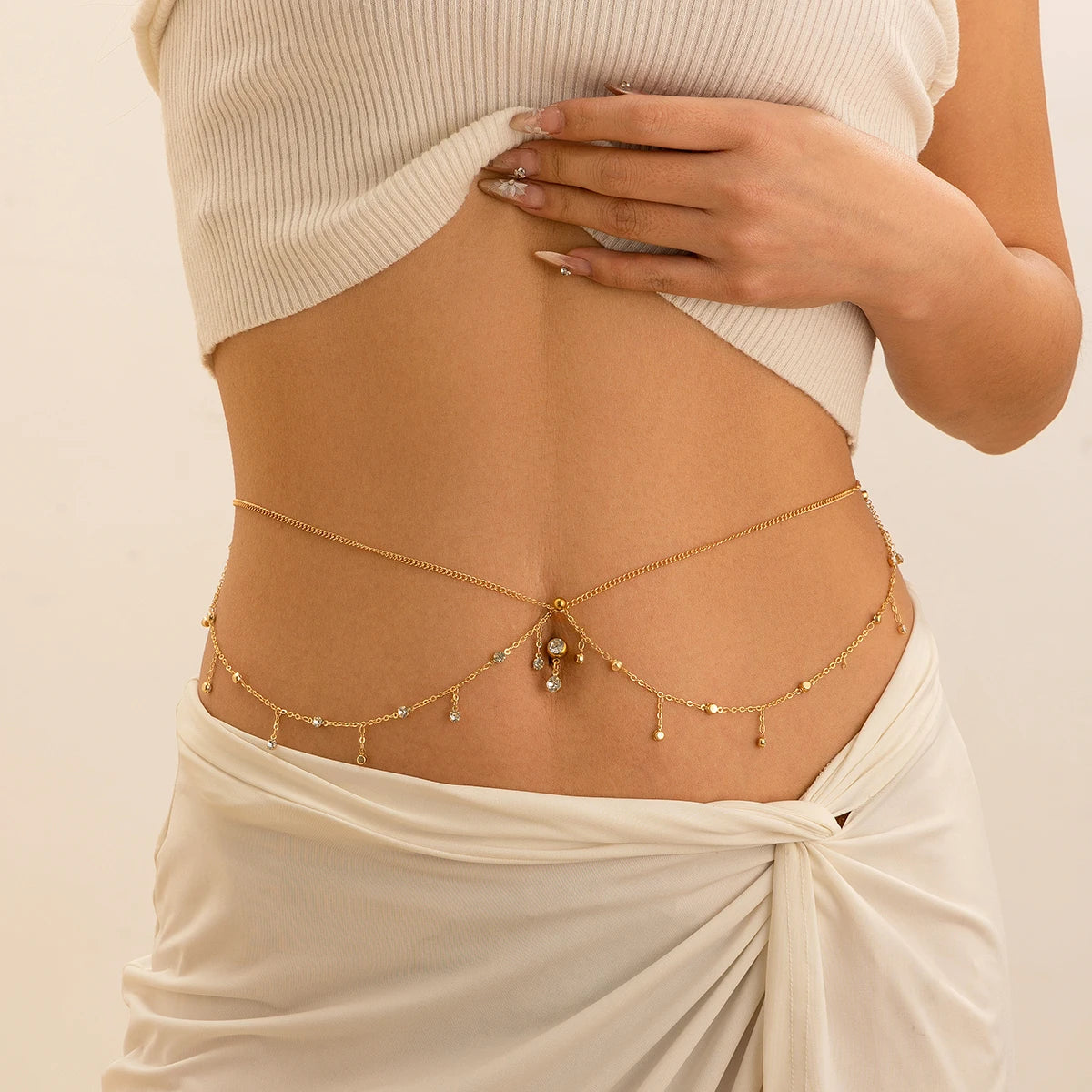 Heup- en navelketting - taille- en buikjuweel voor vrouw or