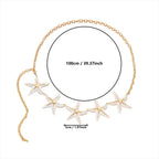 Sterrenzee heupketting - taille- en buikjuweel voor vrouwen