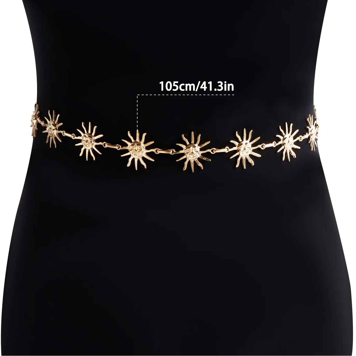 Zon-heupketting - taille- en buikjuweel voor vrouw