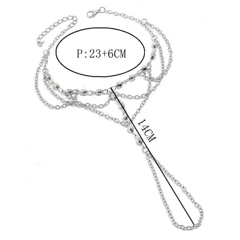 Chaîne de Pied Perles Dorées - Bijou de Pied Femme