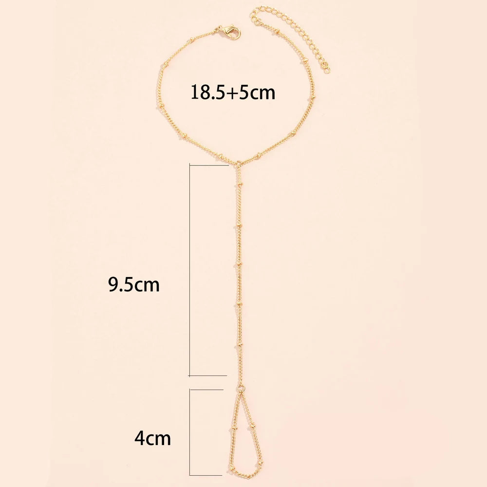 Chaîne Main & Doigt Bracelet de Main Bijou Femme