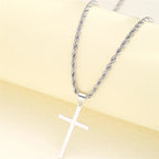 Chaîne & Médaillon Croix Femme argent