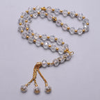 Elegante islamitische gebedsketting - Islamitische Tasbih 33 kralen kristal en goud