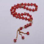Elegante islamitische gebedsketting - Islamitische Tasbih 33 kralen rood